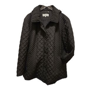 Calvin Klein Plus Size Diamond Quilted Hooded Jacket
